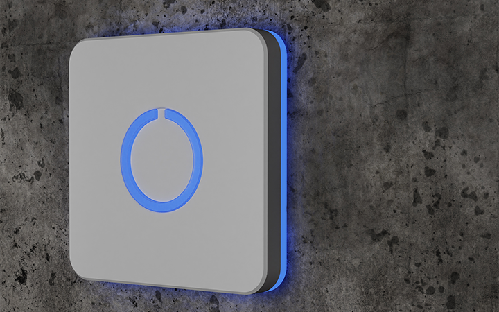 Square White Touch Doorbell Button by Luxello Door Bells